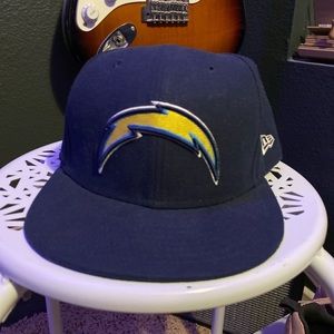 Los Angeles Chargers New Era Fitted Hat Size 7 1/8